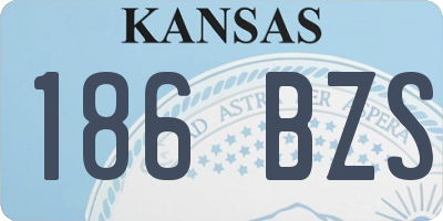 KS license plate 186BZS