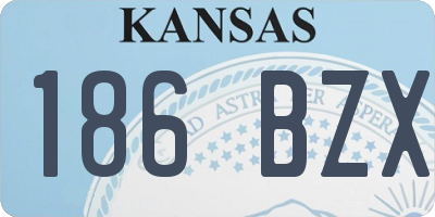 KS license plate 186BZX