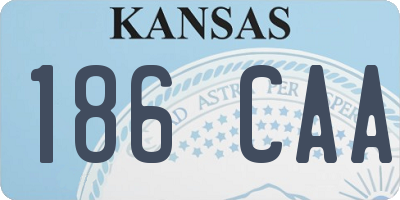 KS license plate 186CAA