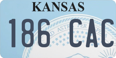 KS license plate 186CAC