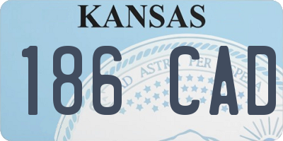 KS license plate 186CAD