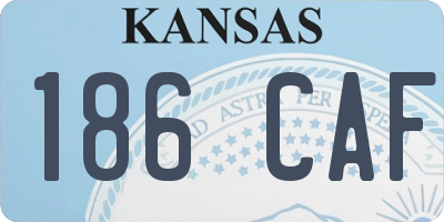 KS license plate 186CAF