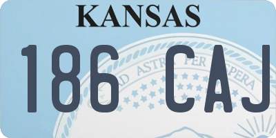 KS license plate 186CAJ