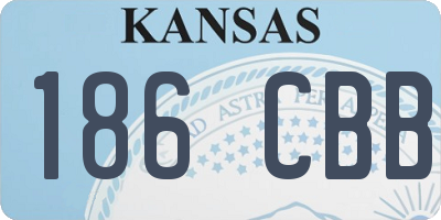 KS license plate 186CBB