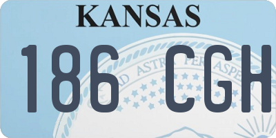 KS license plate 186CGH