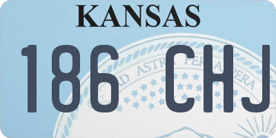 KS license plate 186CHJ