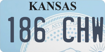 KS license plate 186CHW