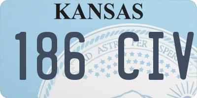 KS license plate 186CIV
