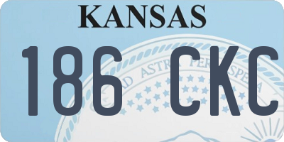 KS license plate 186CKC