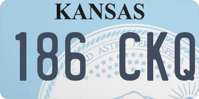 KS license plate 186CKQ