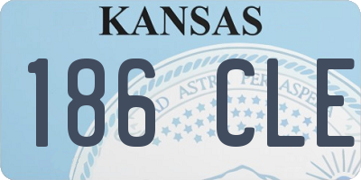 KS license plate 186CLE