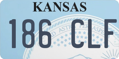 KS license plate 186CLF