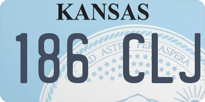 KS license plate 186CLJ