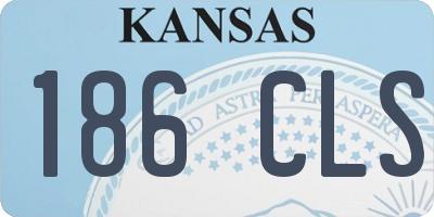 KS license plate 186CLS