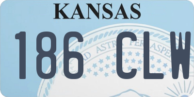KS license plate 186CLW