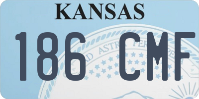 KS license plate 186CMF