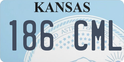 KS license plate 186CML