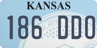 KS license plate 186DDO