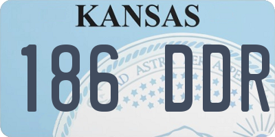 KS license plate 186DDR