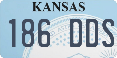 KS license plate 186DDS