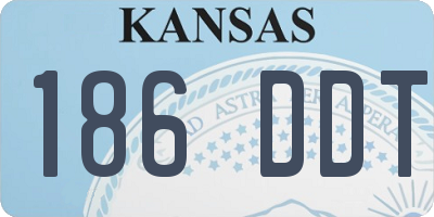 KS license plate 186DDT