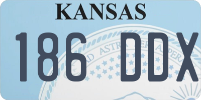 KS license plate 186DDX