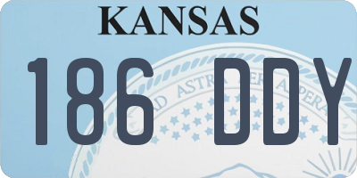 KS license plate 186DDY