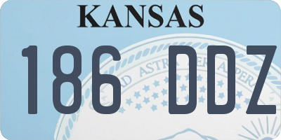 KS license plate 186DDZ