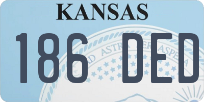 KS license plate 186DED
