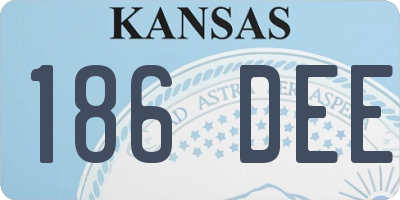 KS license plate 186DEE