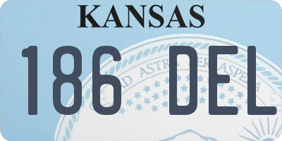 KS license plate 186DEL