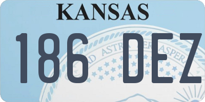 KS license plate 186DEZ