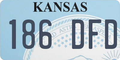 KS license plate 186DFD