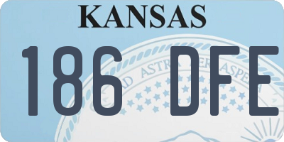 KS license plate 186DFE