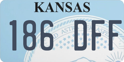KS license plate 186DFF