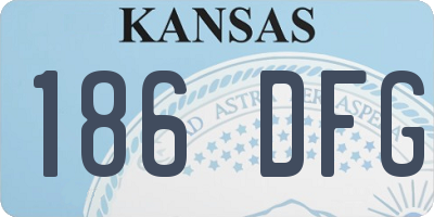 KS license plate 186DFG