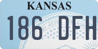 KS license plate 186DFH