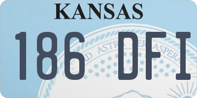 KS license plate 186DFI