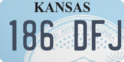 KS license plate 186DFJ