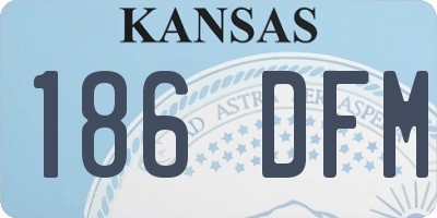 KS license plate 186DFM