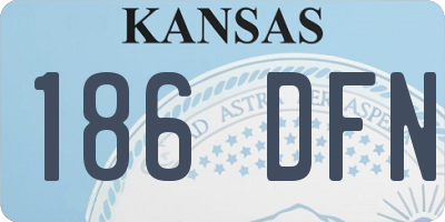 KS license plate 186DFN