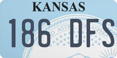 KS license plate 186DFS
