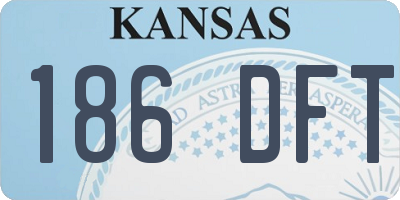 KS license plate 186DFT