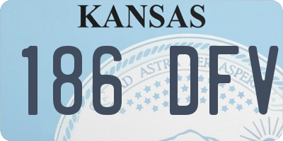 KS license plate 186DFV