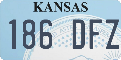 KS license plate 186DFZ