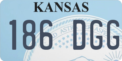 KS license plate 186DGG