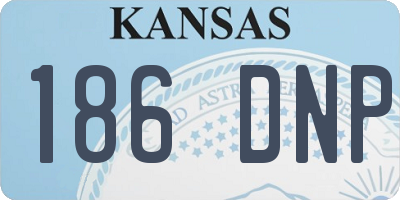 KS license plate 186DNP