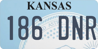 KS license plate 186DNR