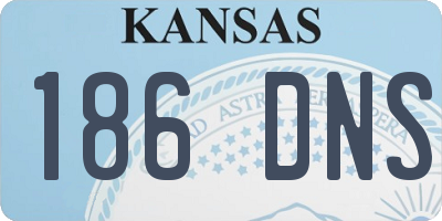 KS license plate 186DNS
