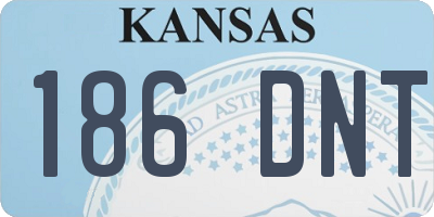 KS license plate 186DNT
